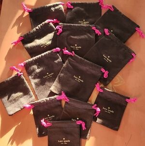 Kate Spade Brown Pouch with Pink Cord